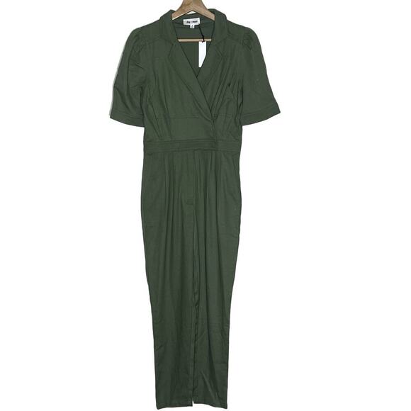 DAY+MOON PUFF  SLEEVE WRAP ‎ JUMPSUIT SIZE S NWT - Picture 1 of 14